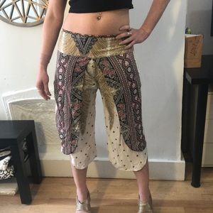 Summer Boho Harem Capri Pants